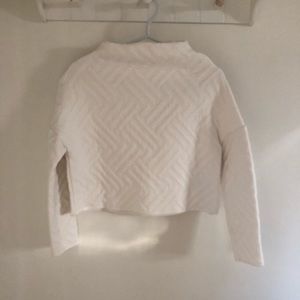 Zara white mock neck crop top